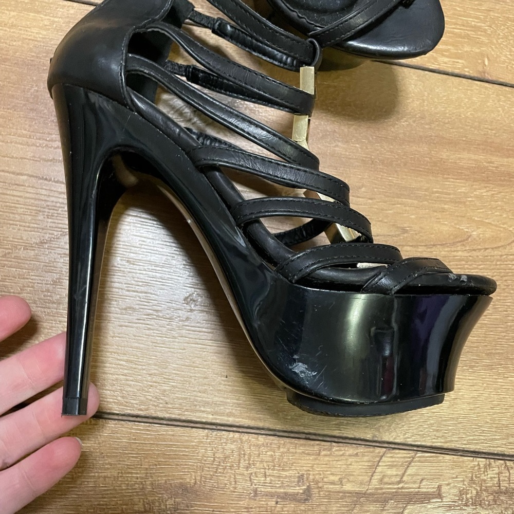 FRH Black Spiked heels